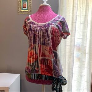 EUC DESIGUAL VIATRI SIDE-TIED TEE - XL
